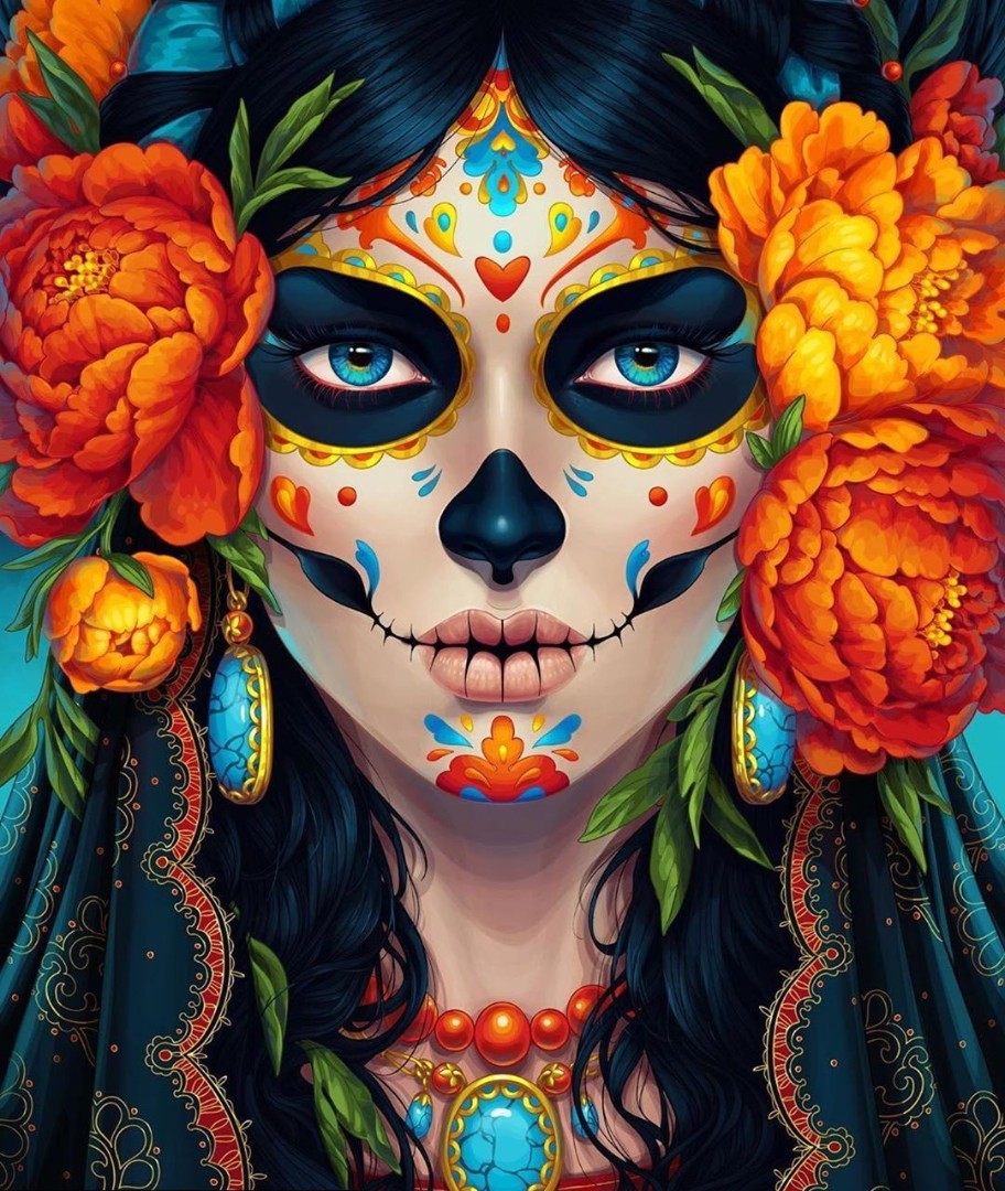 Painting by numbers Mexico in her eyes (BS52270)