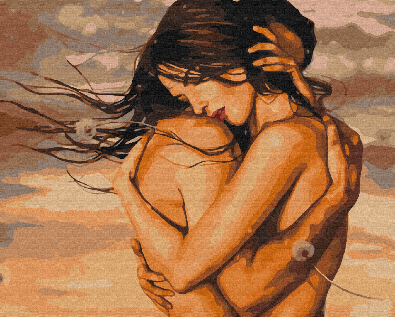 Painting by numbers Hugs in dandelions (BS52277)