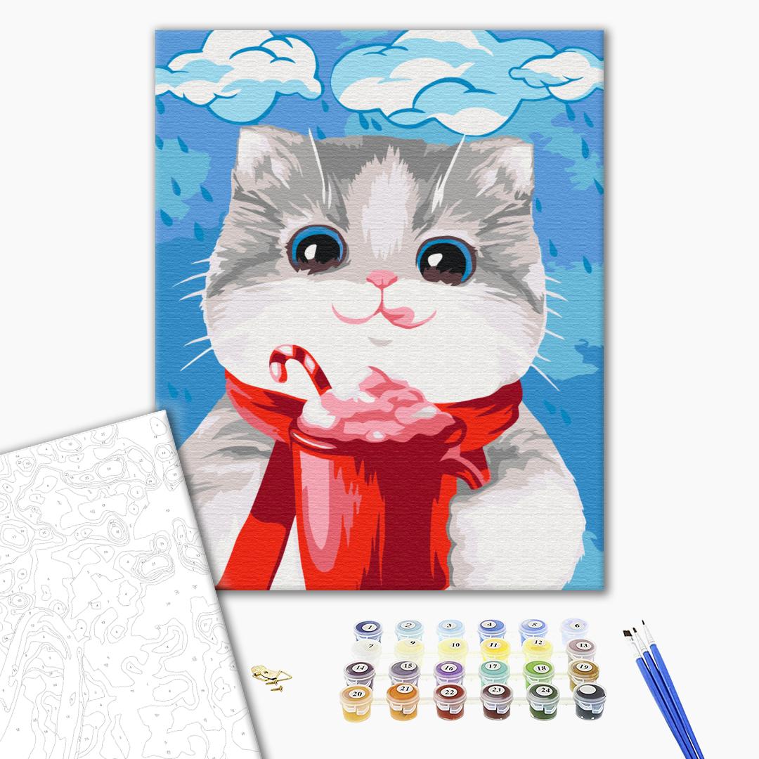 Painting by numbers A delicacy for a cat (BS51623)