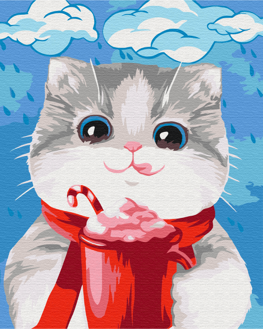 Painting by numbers A delicacy for a cat (BS51623)