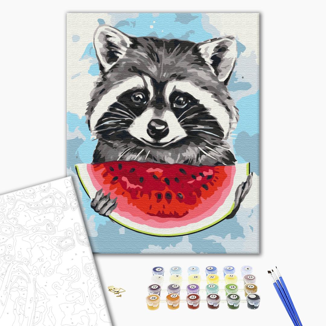 Painting by numbers Summer raccoon (BS51697)