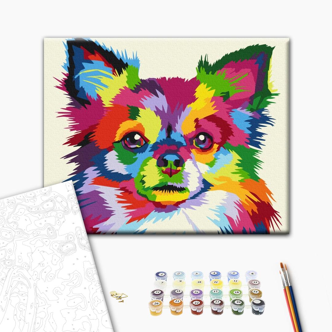 Painting by numbers Colorful dog (BS51761)