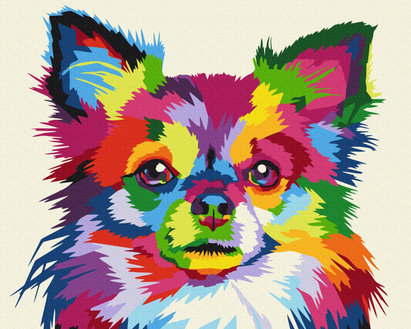 Painting by numbers Colorful dog (BS51761)