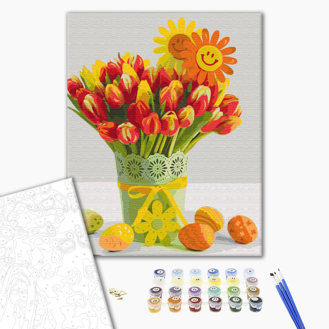 Painting by numbers Easter tulips (BS51849)