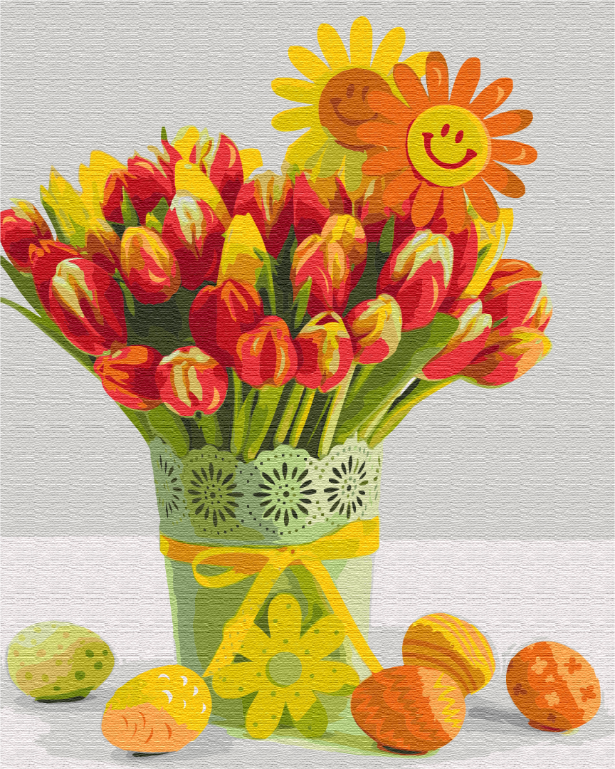 Painting by numbers Easter tulips (BS51849)