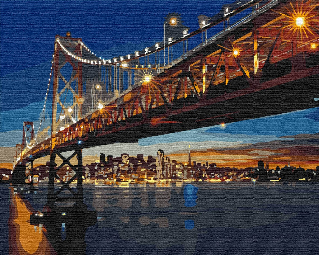 Painting by numbers San Francisco at night (BS8127)
