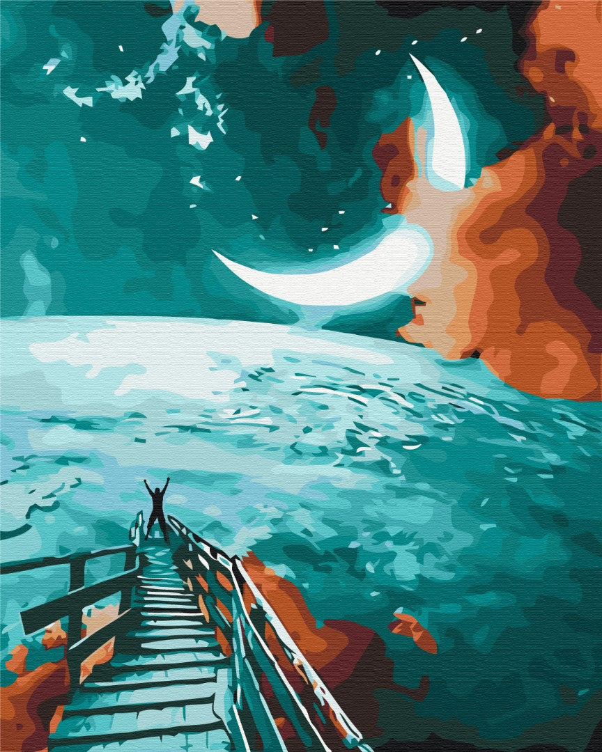 Painting by numbers Road to the moon (BS30581)