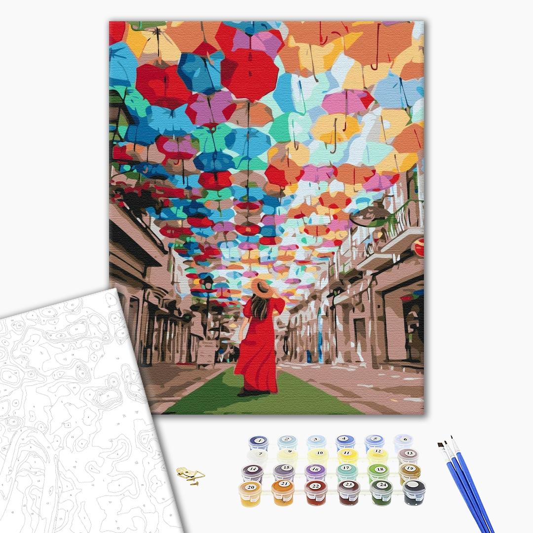 Painting by numbers Alley of umbrellas (BS33345)