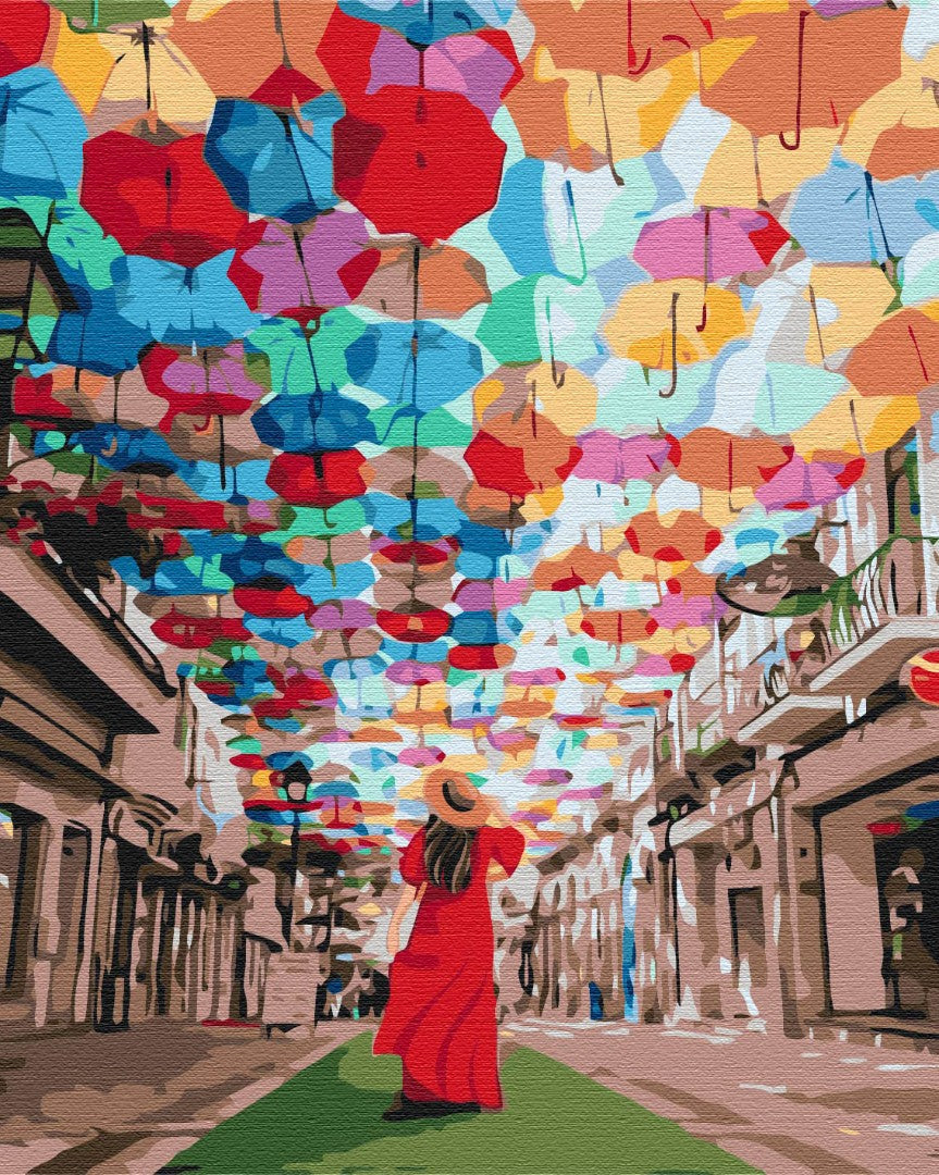 Painting by numbers Alley of umbrellas (BS33345)