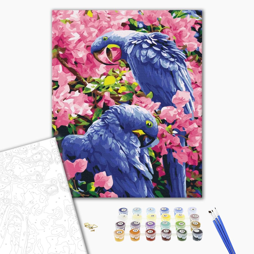 Painting by numbers Birds in flowers (BS25245)
