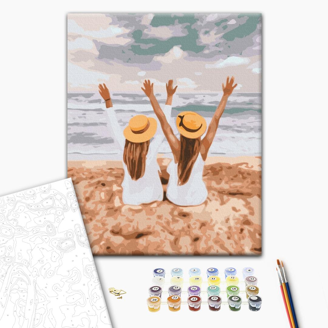 Painting by numbers Girlfriends at sea (BS37561)