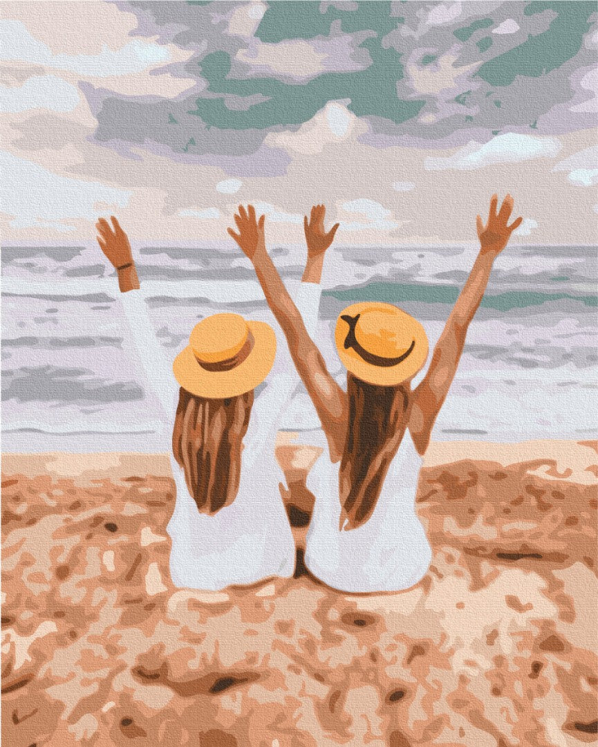 Painting by numbers Girlfriends at sea (BS37561)