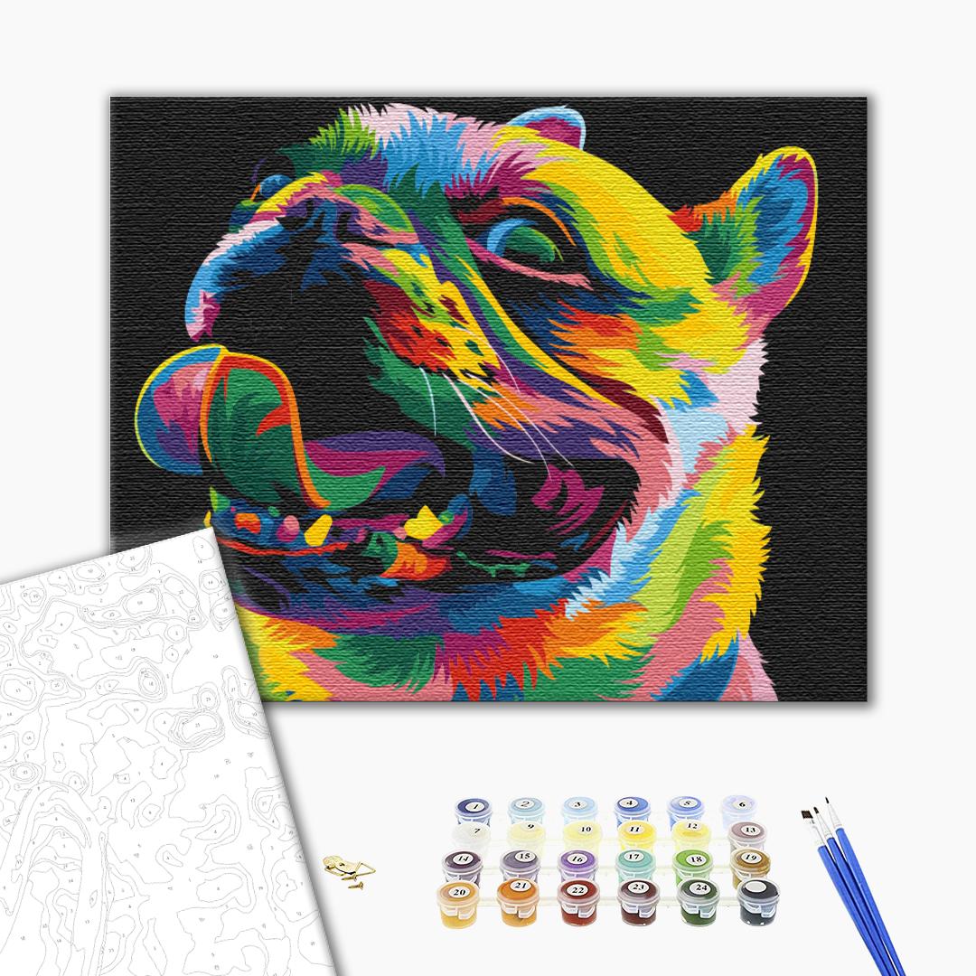 Painting by numbers Rainbow dog (BS51463)