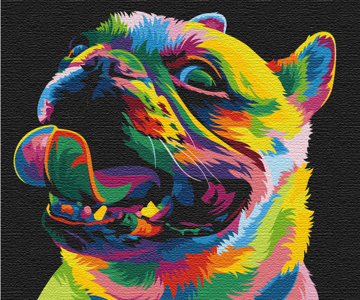 Painting by numbers Rainbow dog (BS51463)