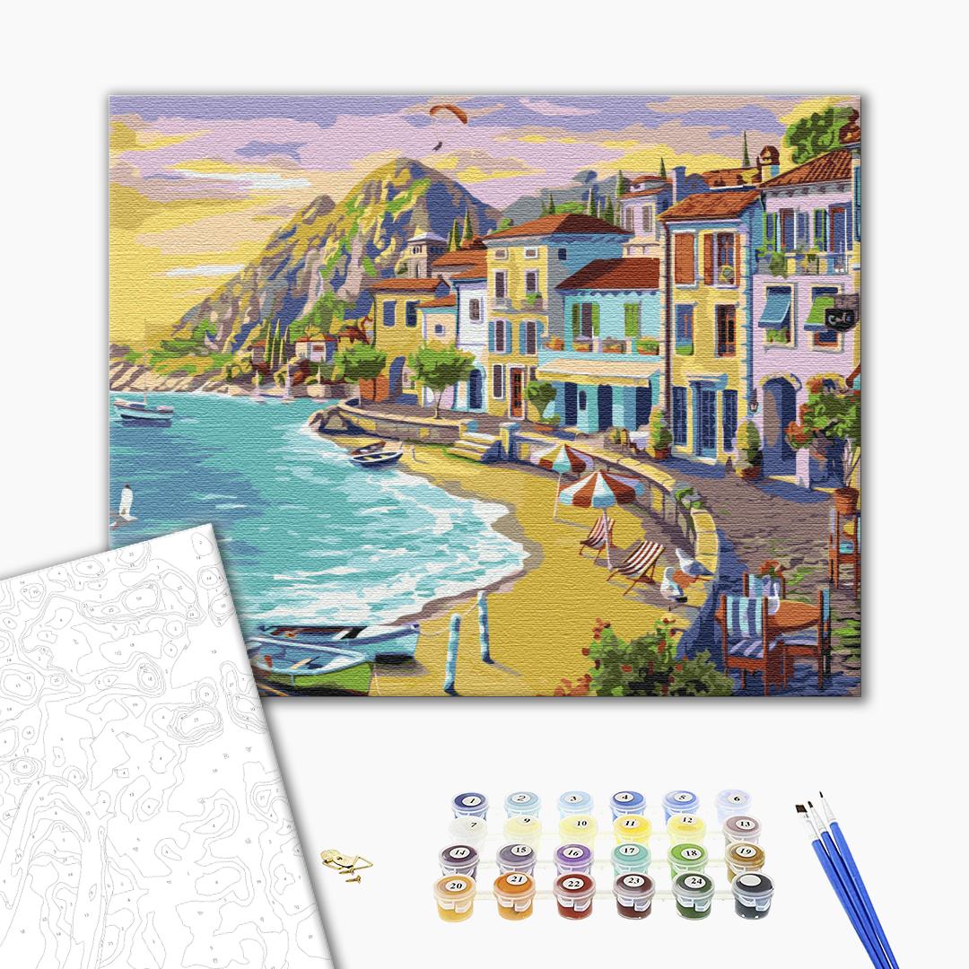 Painting by numbers Seaside town (BS51537)