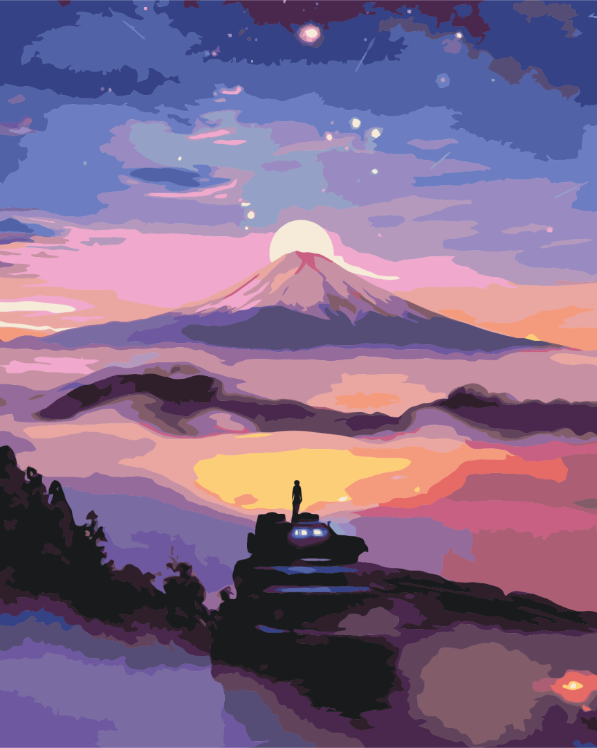 Painting by numbers Lilac sunset (BS51580)