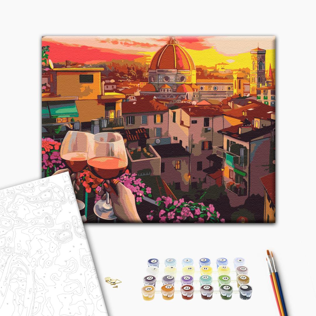 Painting by numbers Cozy evening with wine (BS51583)