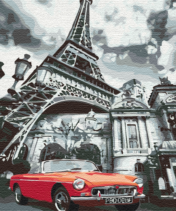 Painting by numbers Red color of Paris (BS51606)