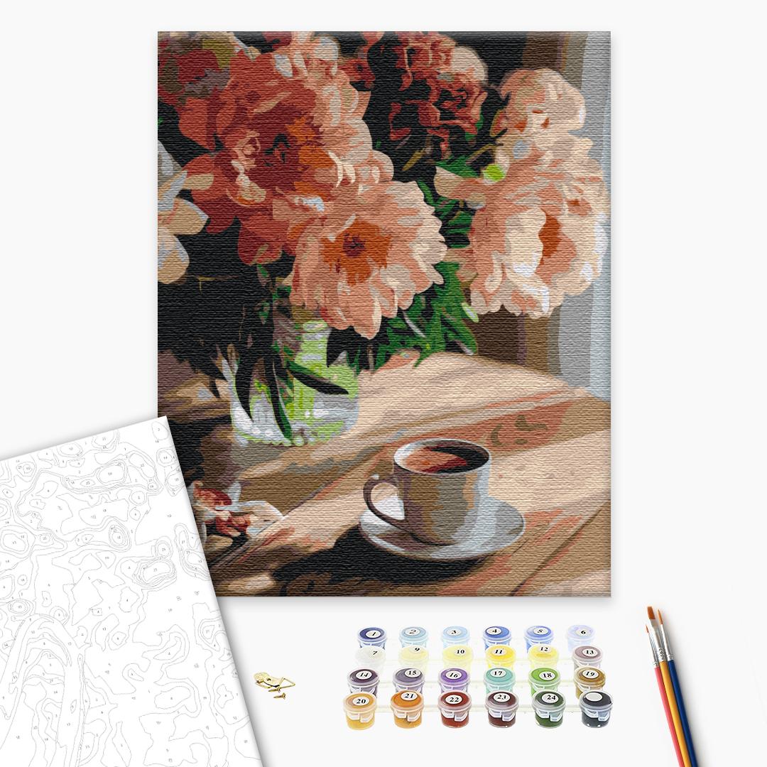 Painting by numbers Coffee with the smell of peonies (BS51686)