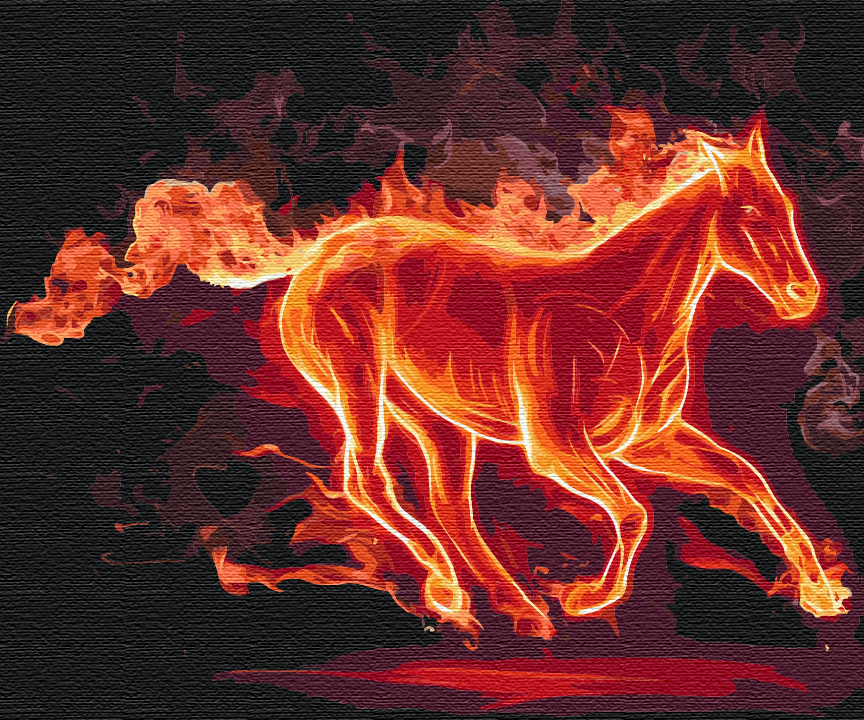 Painting by numbers Fire horse (BS51698)