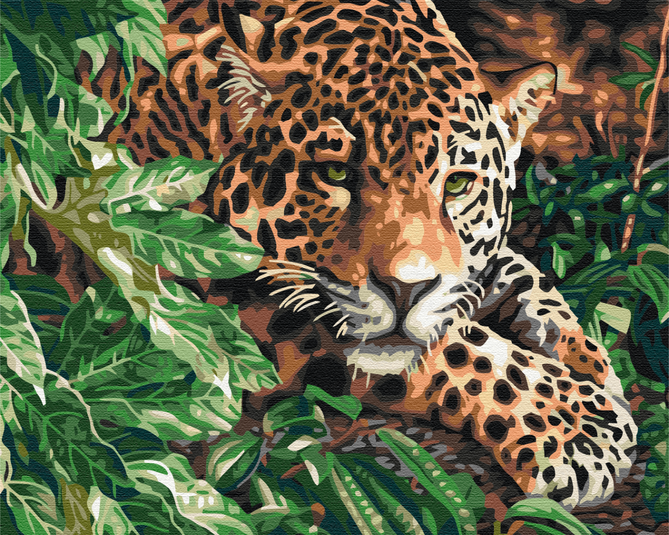 Painting by numbers Leopard with emerald eyes (BS51754)