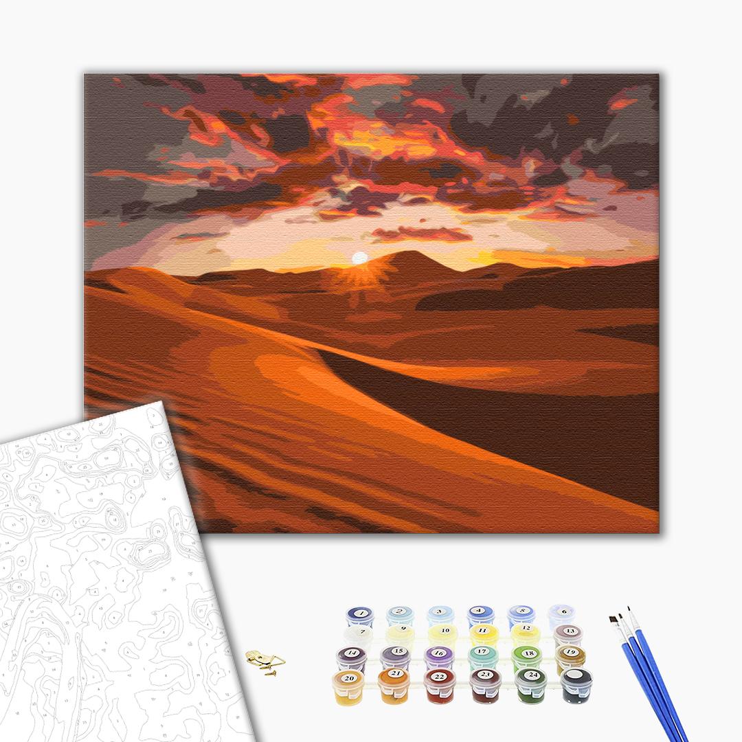 Painting by numbers Sunset in the desert (BS51757)