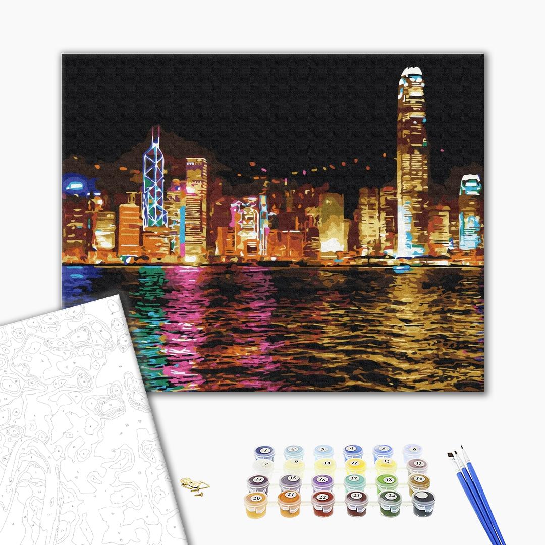 Painting by numbers Night hong kong (BS7256)