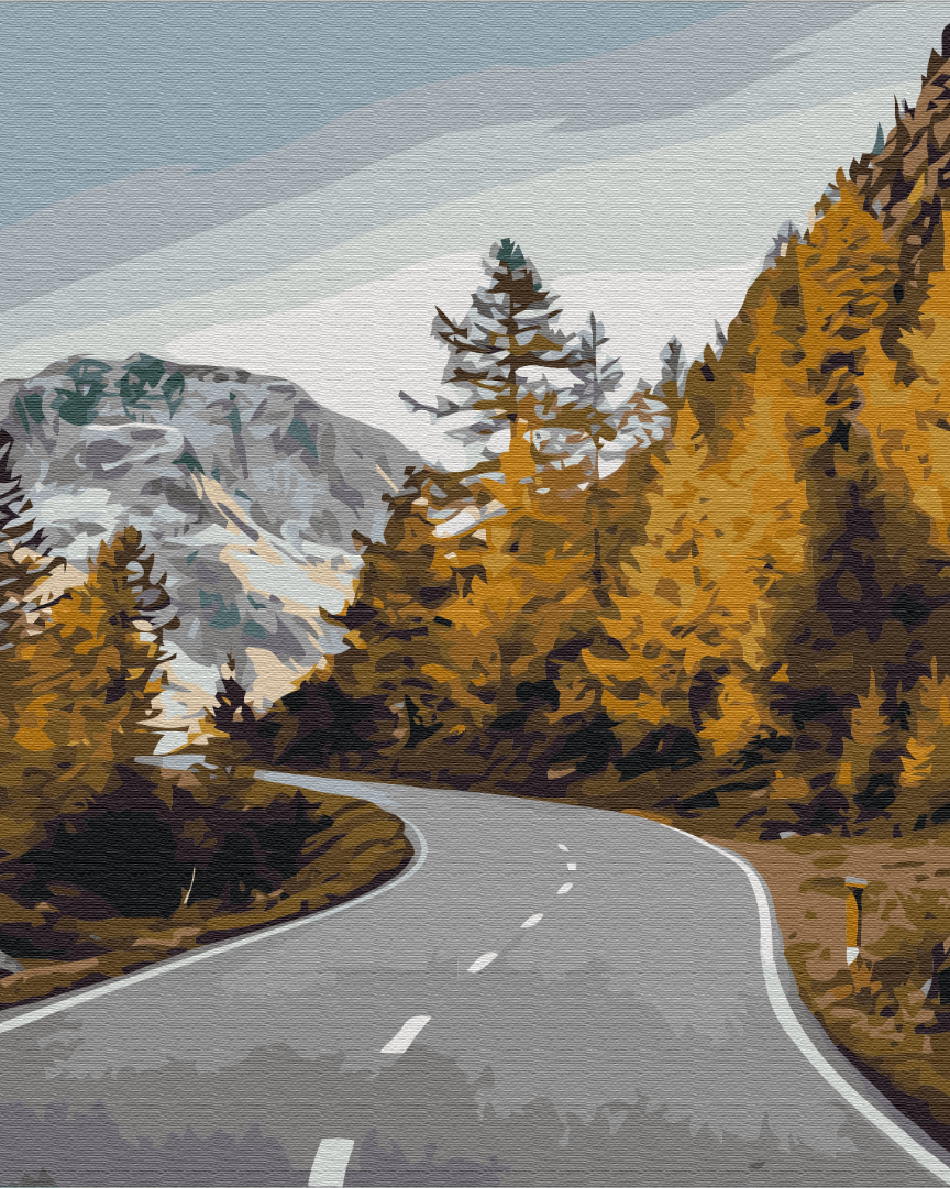 Painting by numbers Landscape road (BS52373)