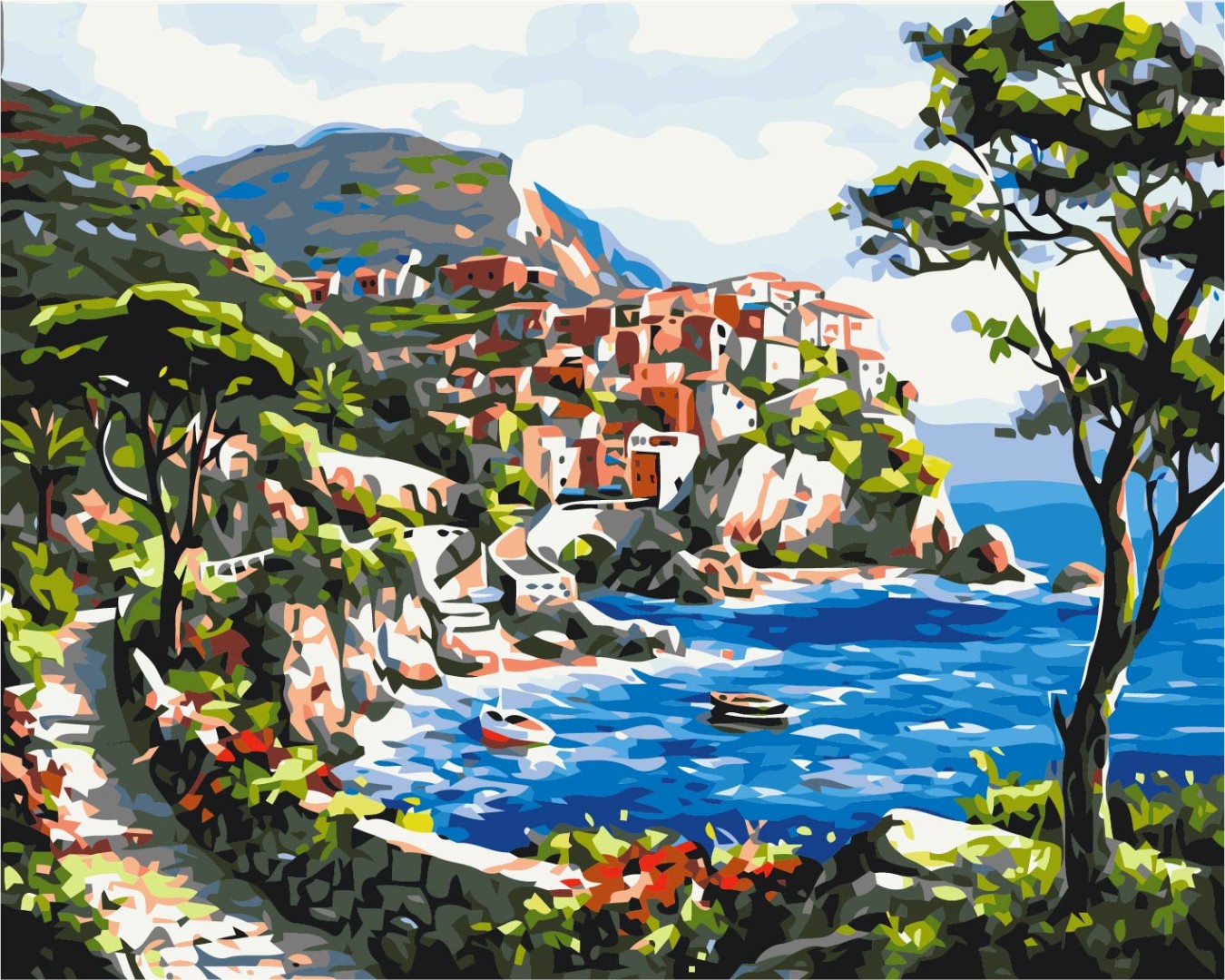 Painting by numbers Picturesque island (BS23164)