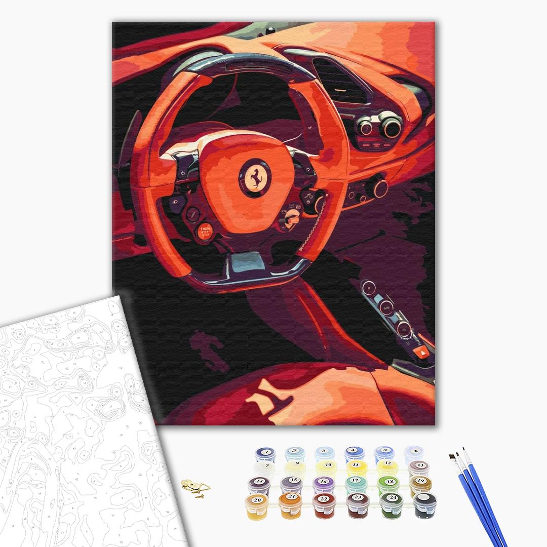 Painting by numbers Driving a Ferrari (BS52464)