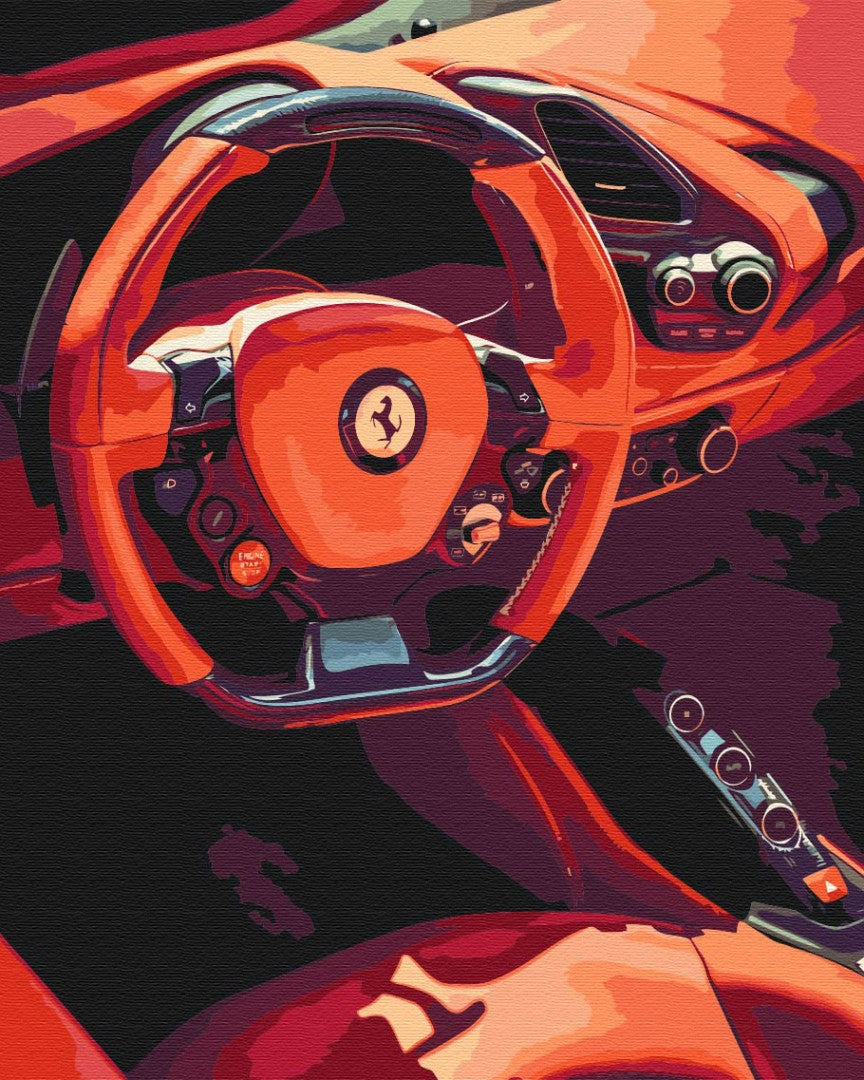 Painting by numbers Driving a Ferrari (BS52464)