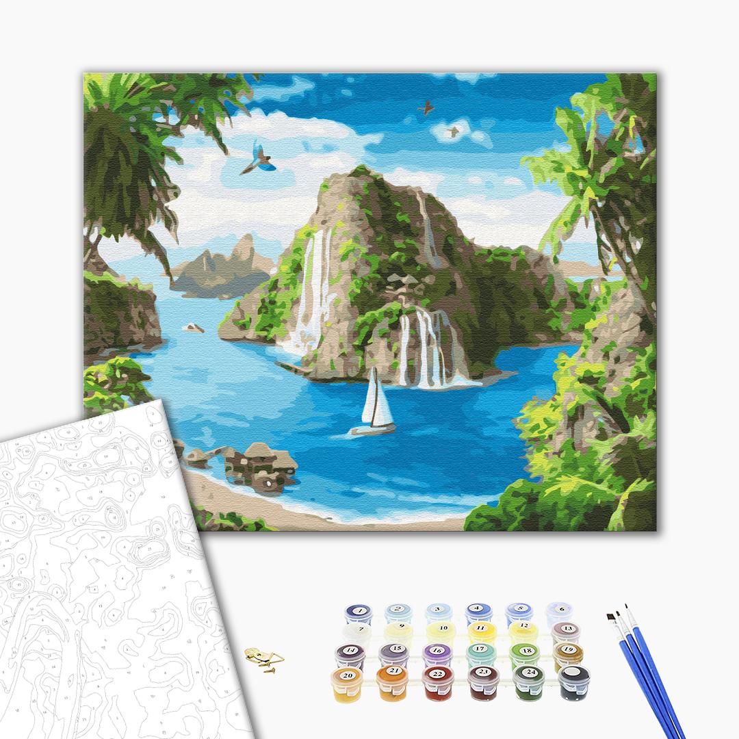 Painting by numbers Tropical harbor (BS34675)