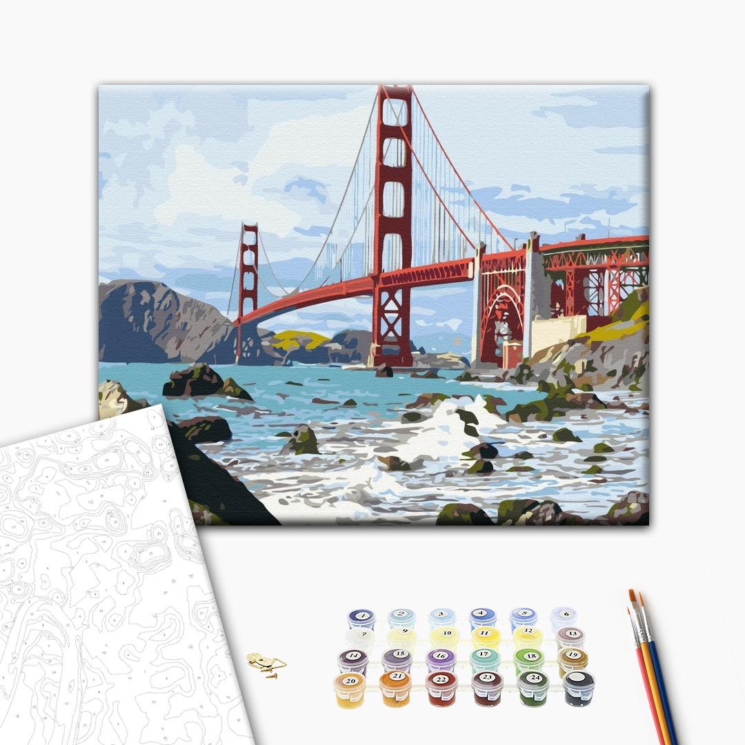 Painting by numbers San Francisco bridge (BS7979)