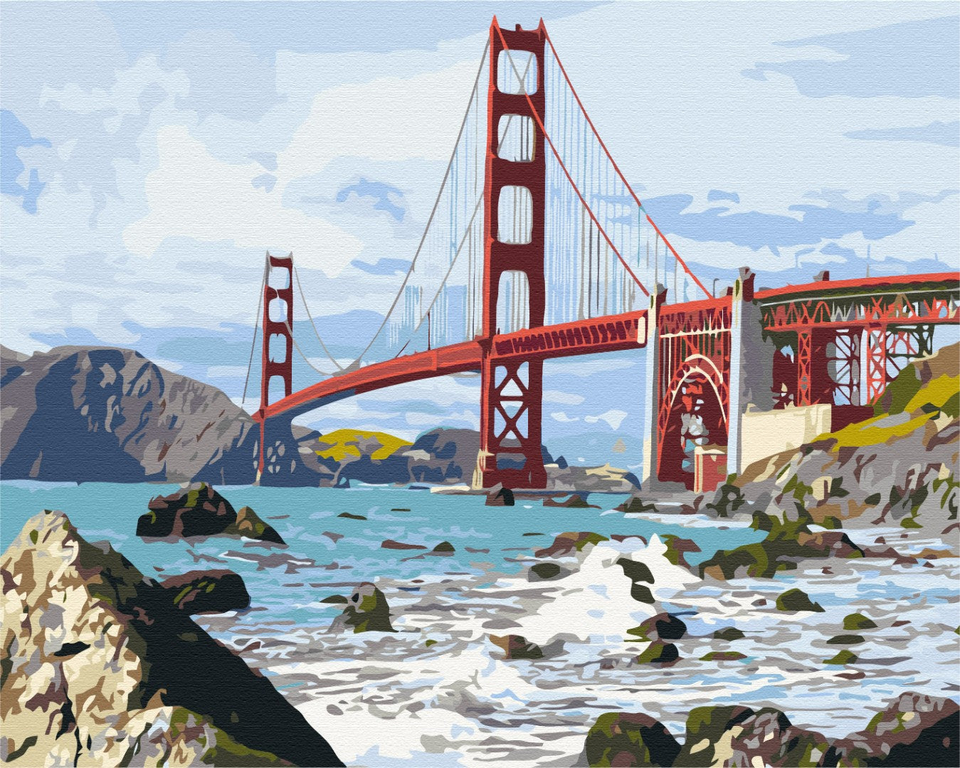 Painting by numbers San Francisco bridge (BS7979)