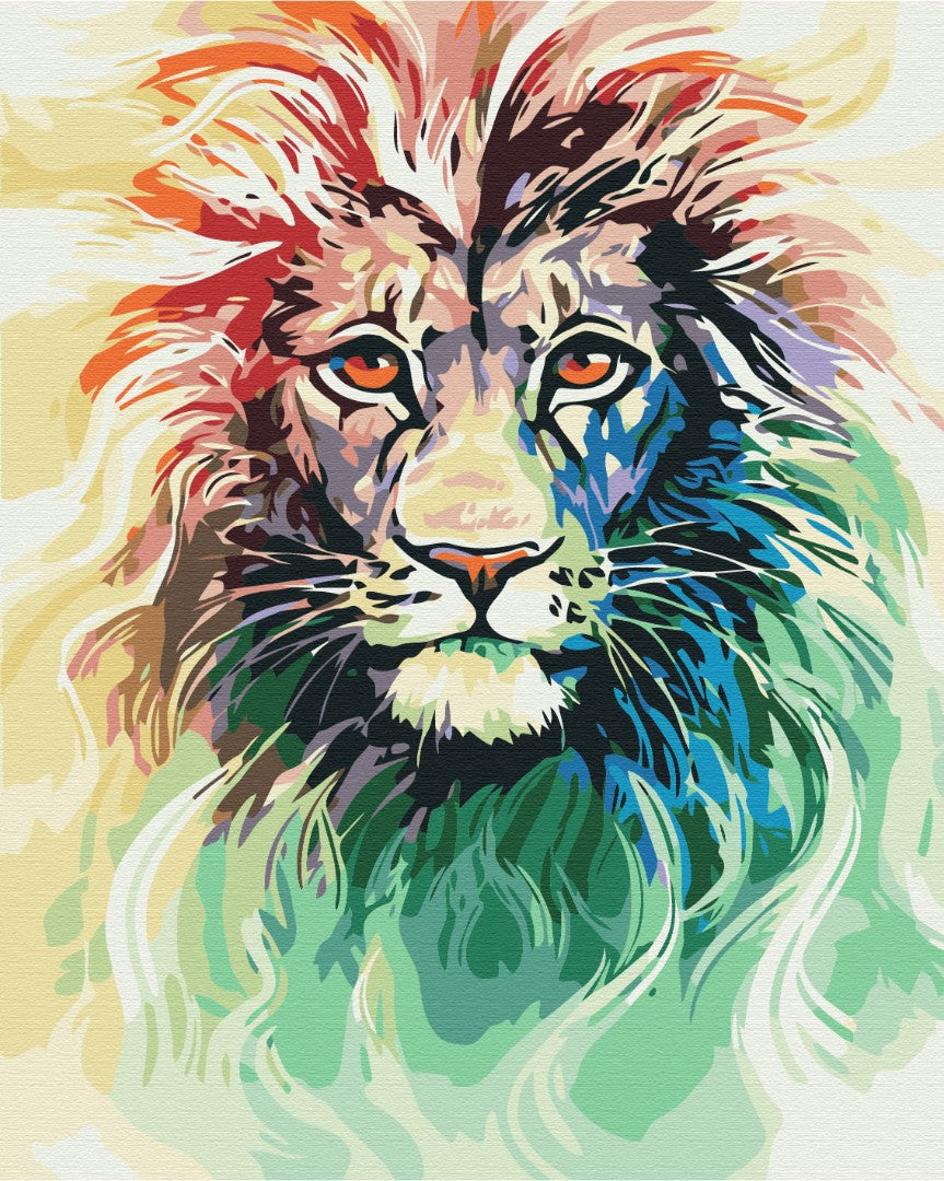 Painting by numbers Shining lion (BS28718)