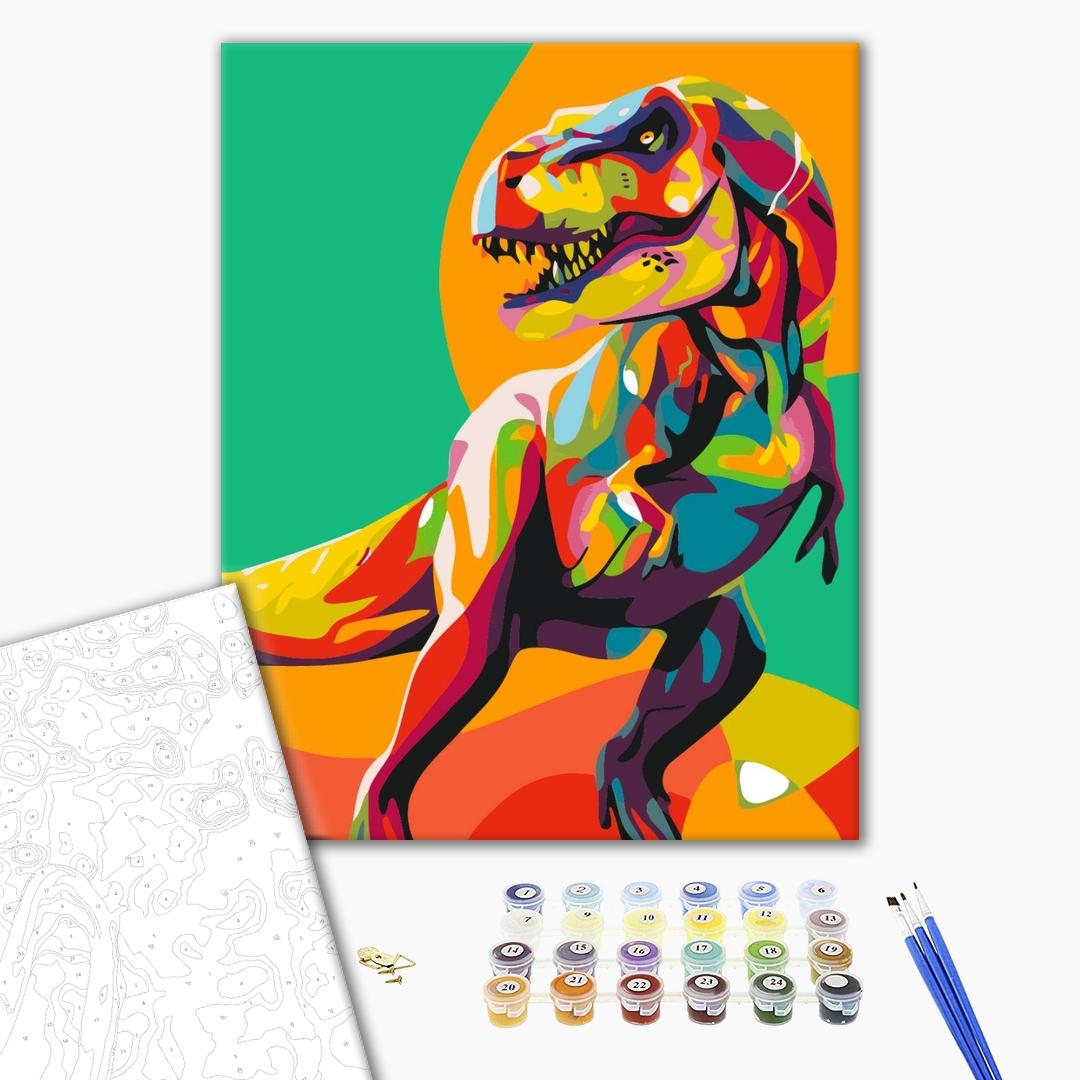 Painting by numbers Rainbow Tyrannosaurus (BS35668)