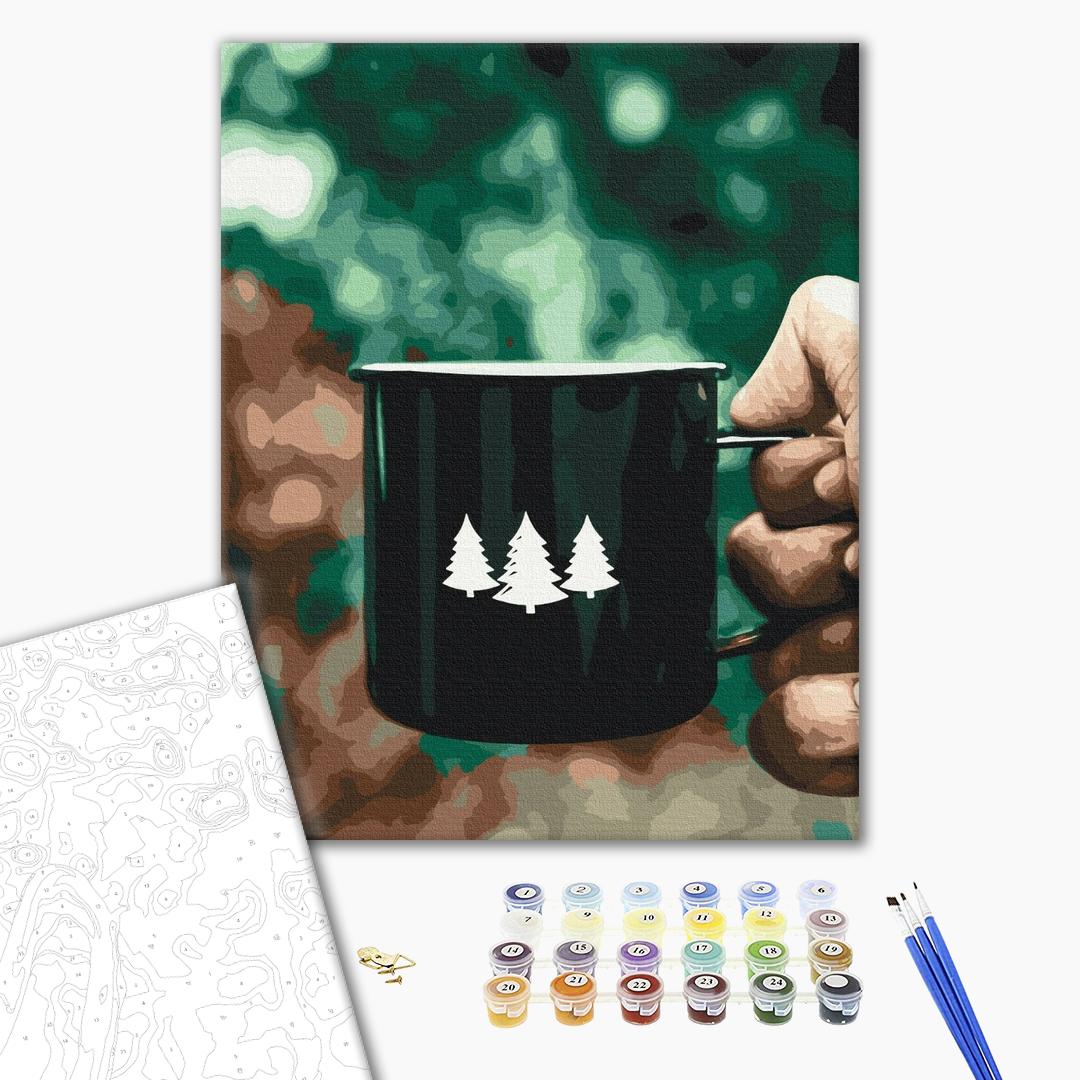 Painting by numbers Christmas tree tea (BS52491)