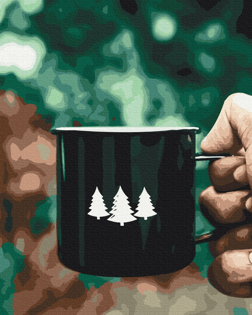Painting by numbers Christmas tree tea (BS52491)