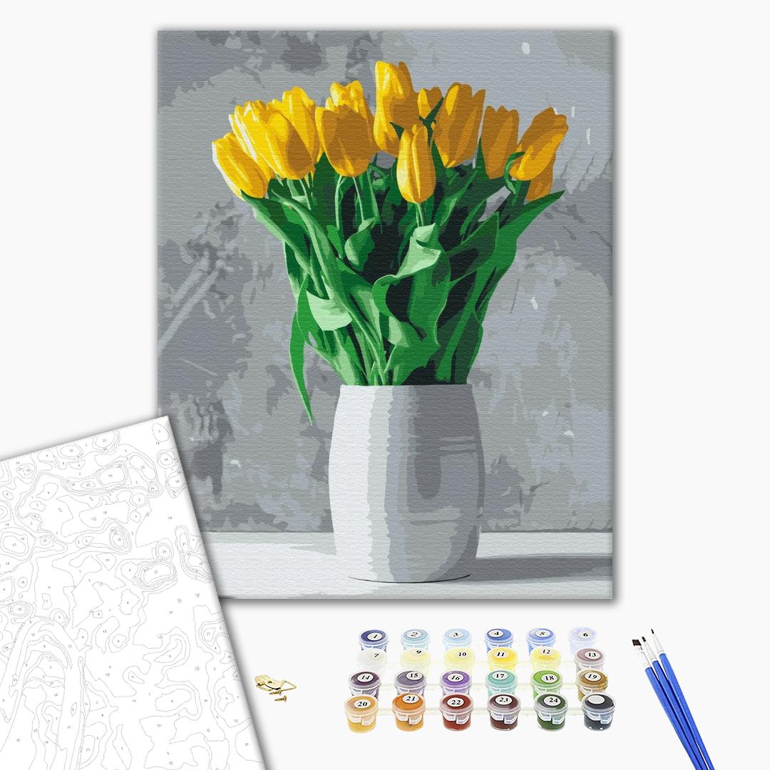 Painting by numbers Bouquet of yellow tulips (BS52639)