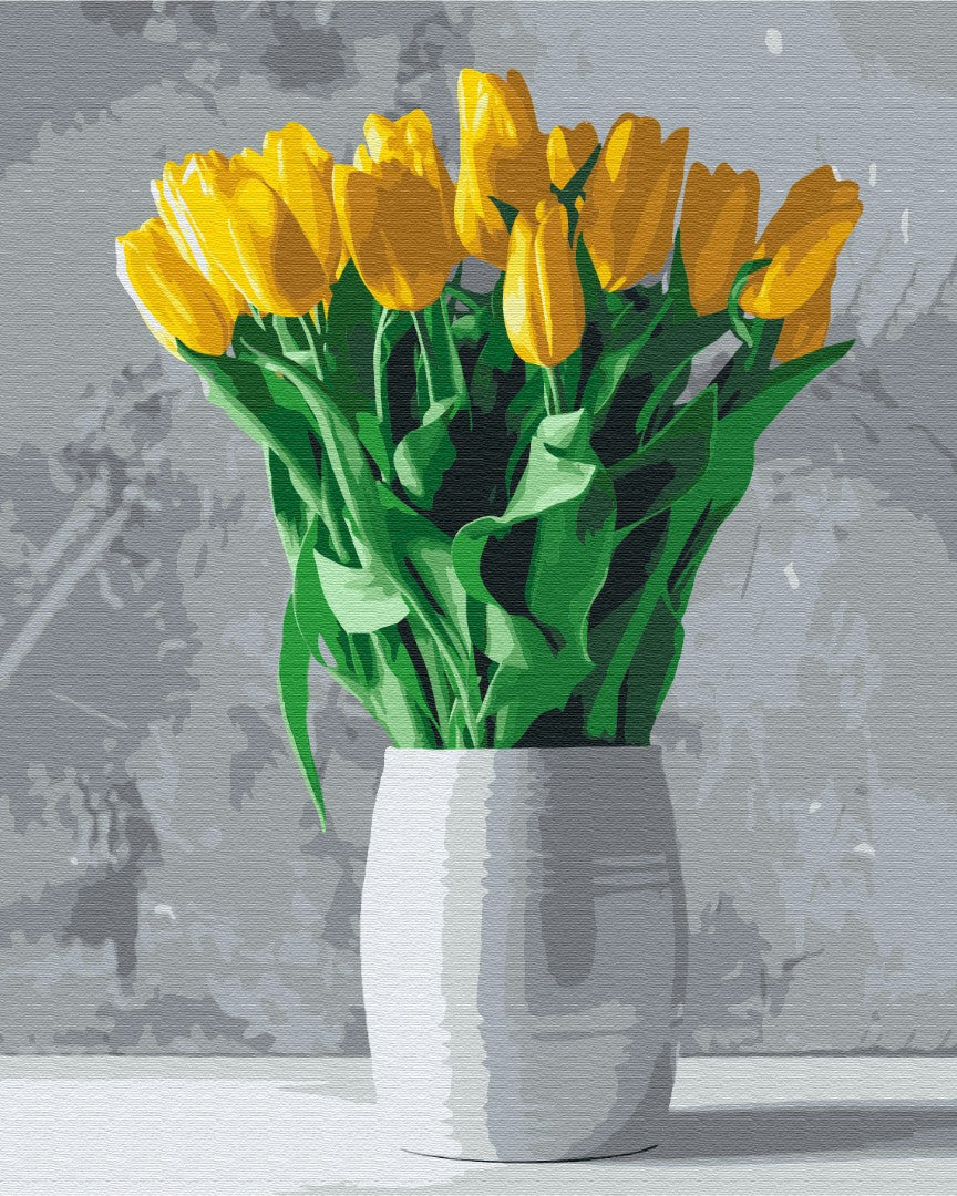 Painting by numbers Bouquet of yellow tulips (BS52639)