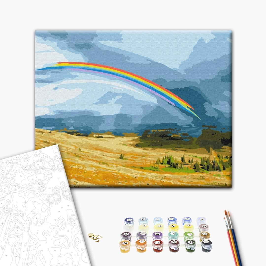 Painting by numbers Rainbow field (BS52629)