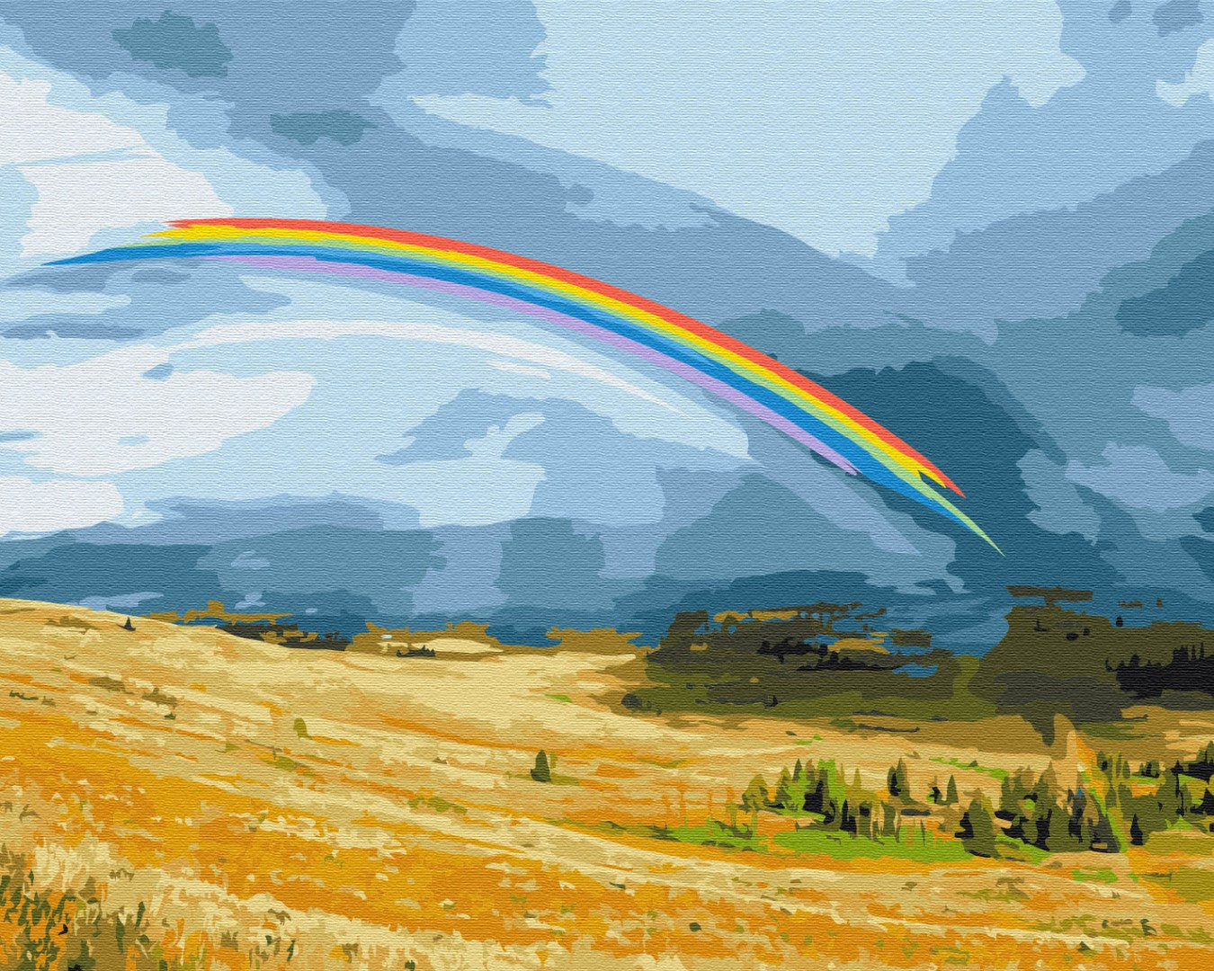 Painting by numbers Rainbow field (BS52629)