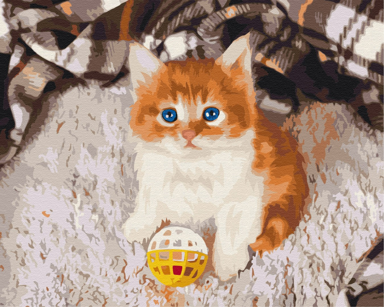 Painting by numbers Playful kitten (BS52620)