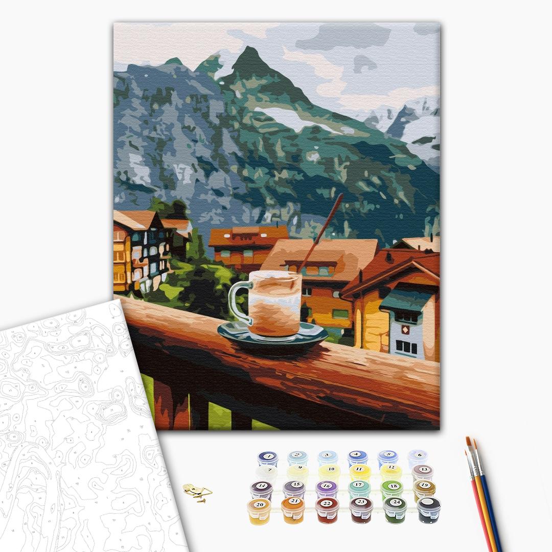 Painting by numbers Mountain-flavored cappuccino (BS52596)