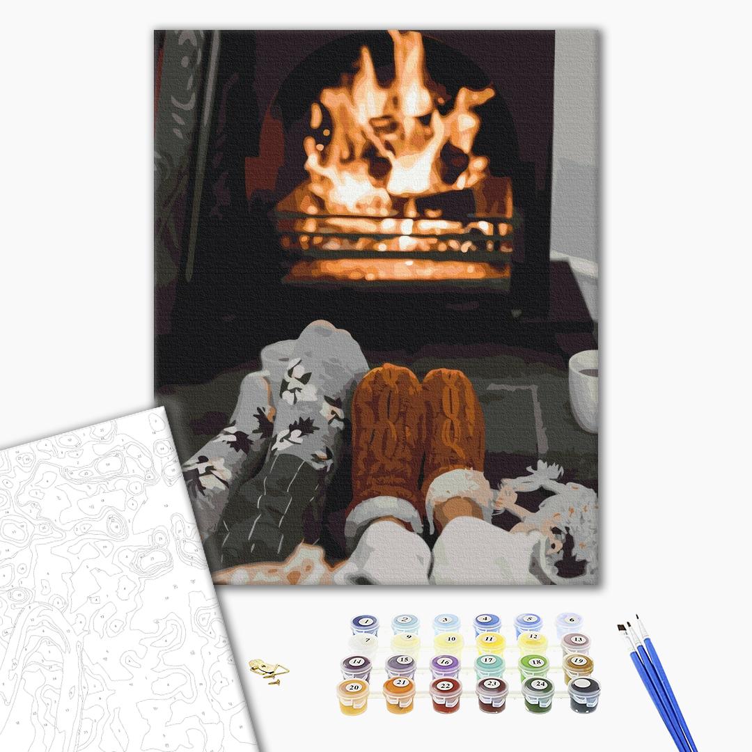 Painting by numbers Coziness by the fireplace (BS52537)