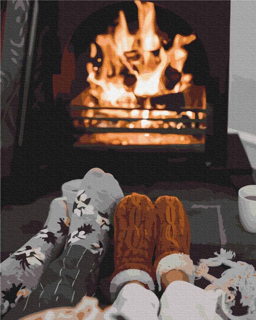 Painting by numbers Coziness by the fireplace (BS52537)