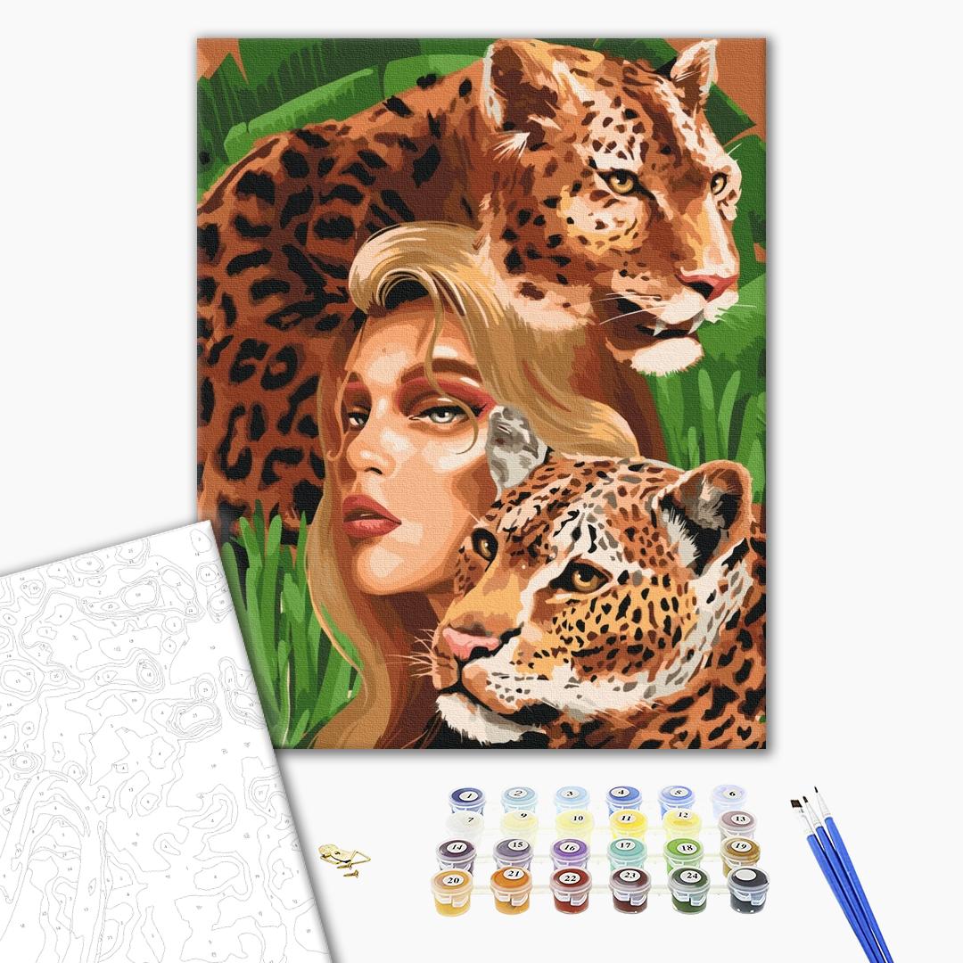 Painting by numbers Carnivorous leopards (BS52510)