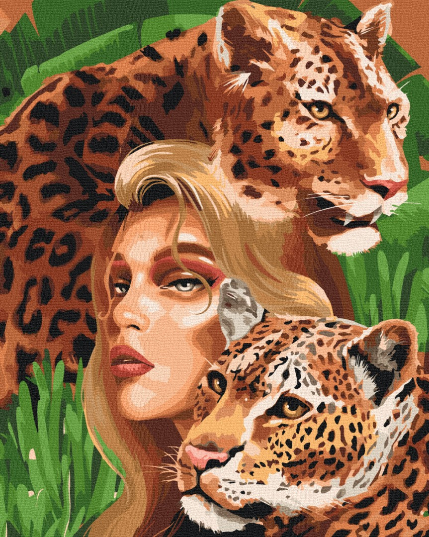 Painting by numbers Carnivorous leopards (BS52510)