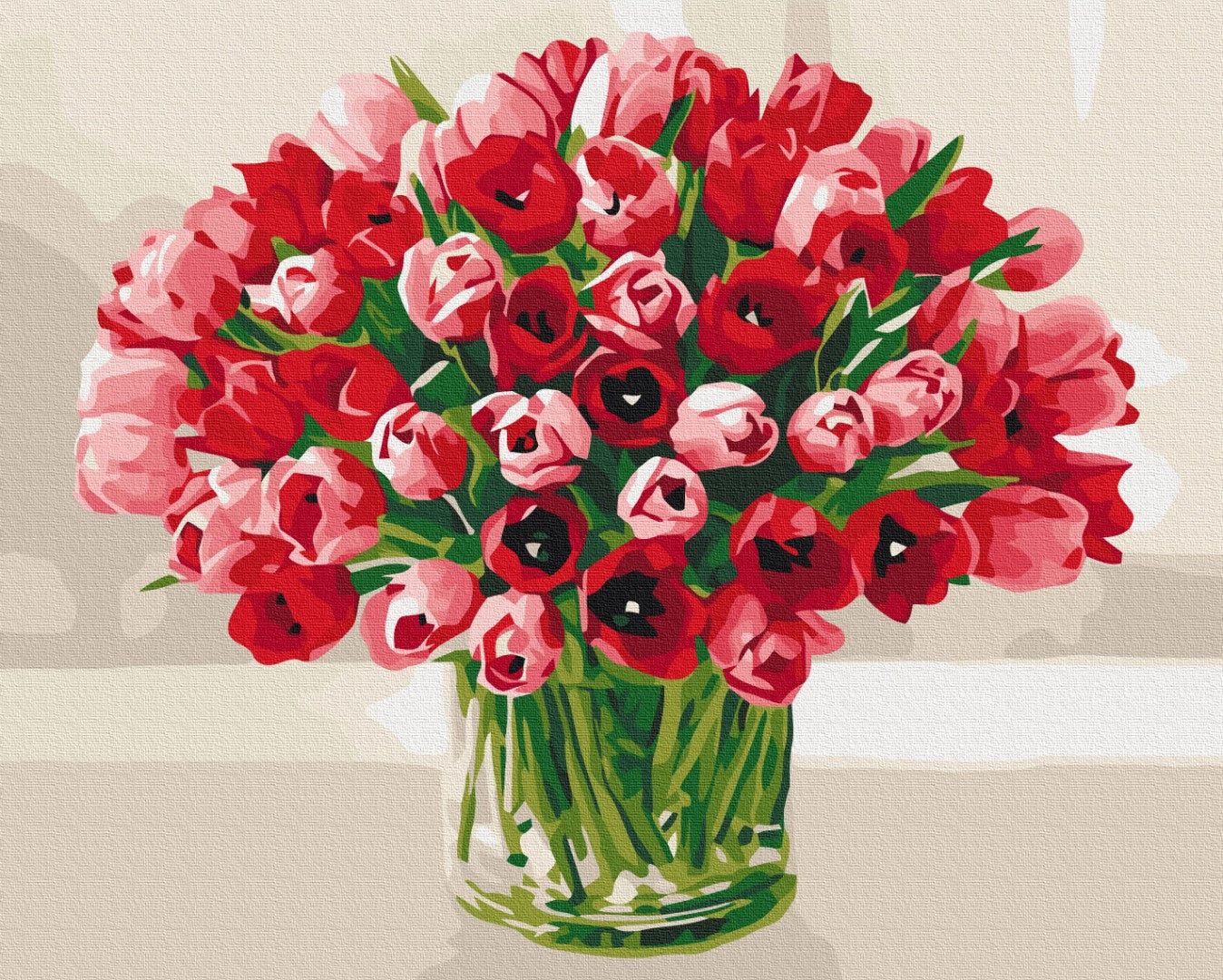 Painting by numbers Bouquet of tulips for your beloved (BS51742)
