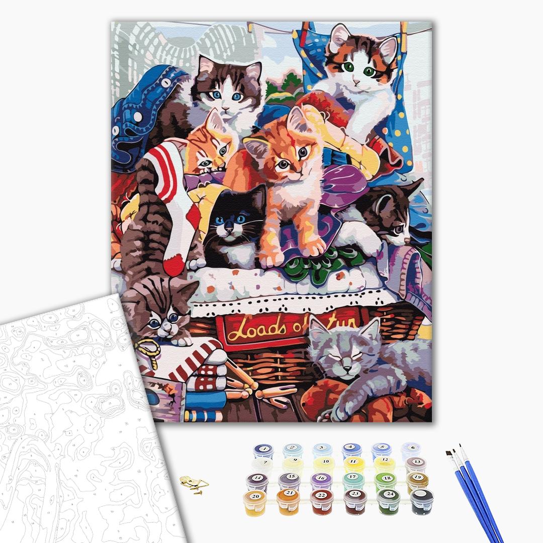 Painting by numbers Funny kittens (BS51676)